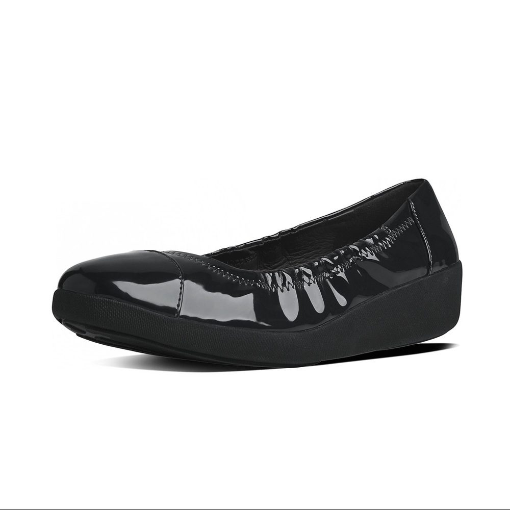 FitFlop F-POP Patent Ballet Flats Size 41